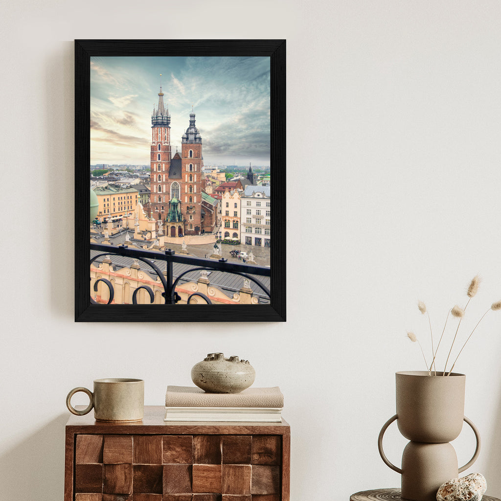 Plakat Kościół Mariacki W Krakowie Rama Aluminiowa Kolor Czarny