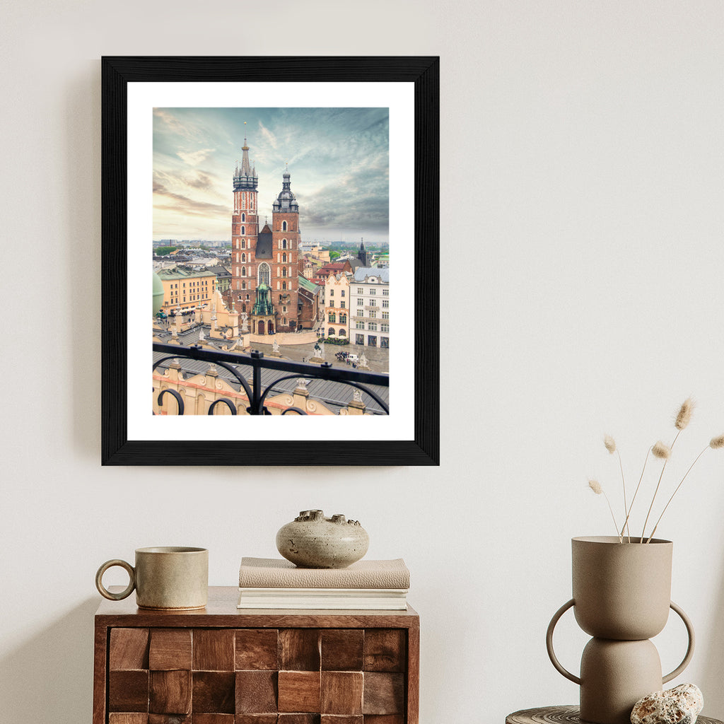 Plakat Kościół Mariacki W Krakowie Rama Aluminiowa Kolor Czarny