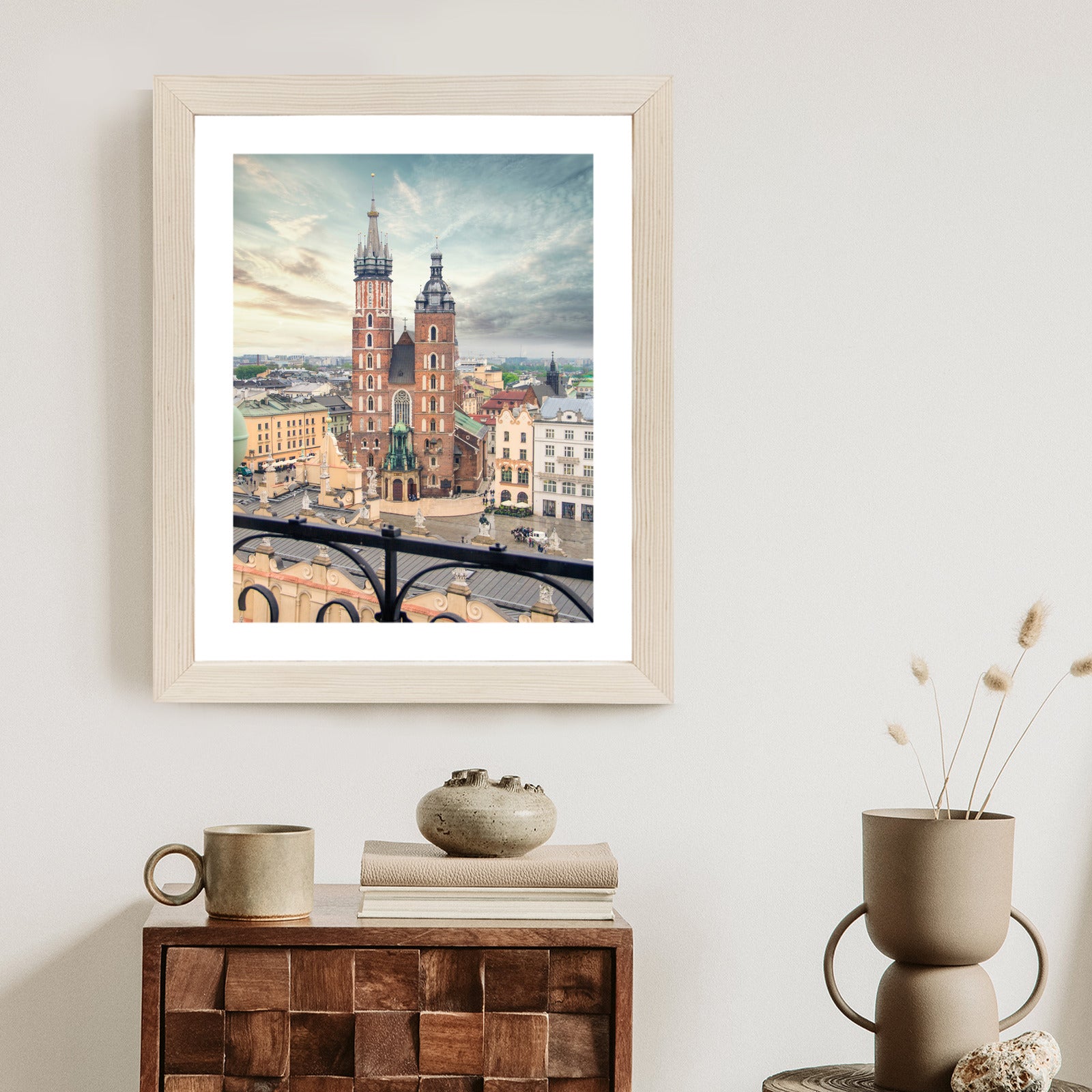 Plakat Kościół Mariacki W Krakowie Rama Aluminiowa Kolor Czarny