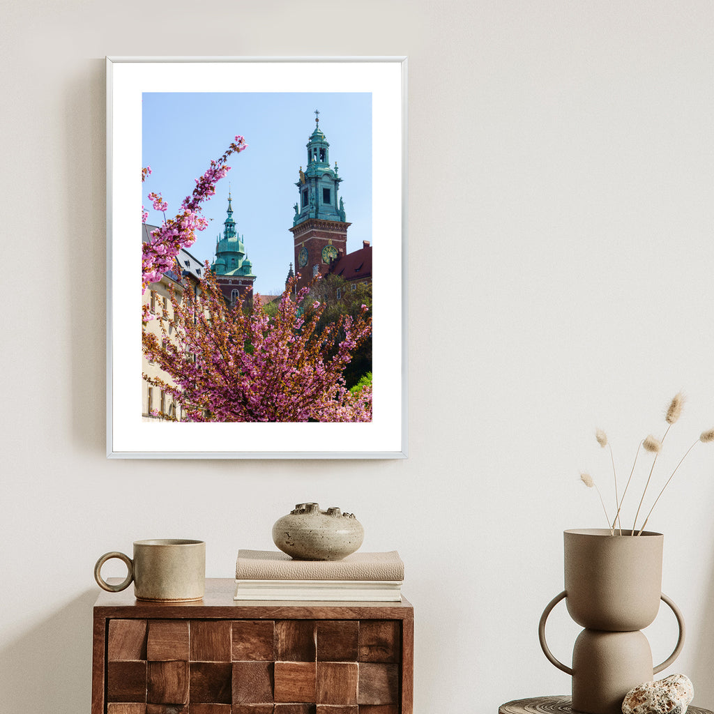Plakat Wieże Katedry Wawelu Kraków Rama Aluminiowa Kolor Czarny
