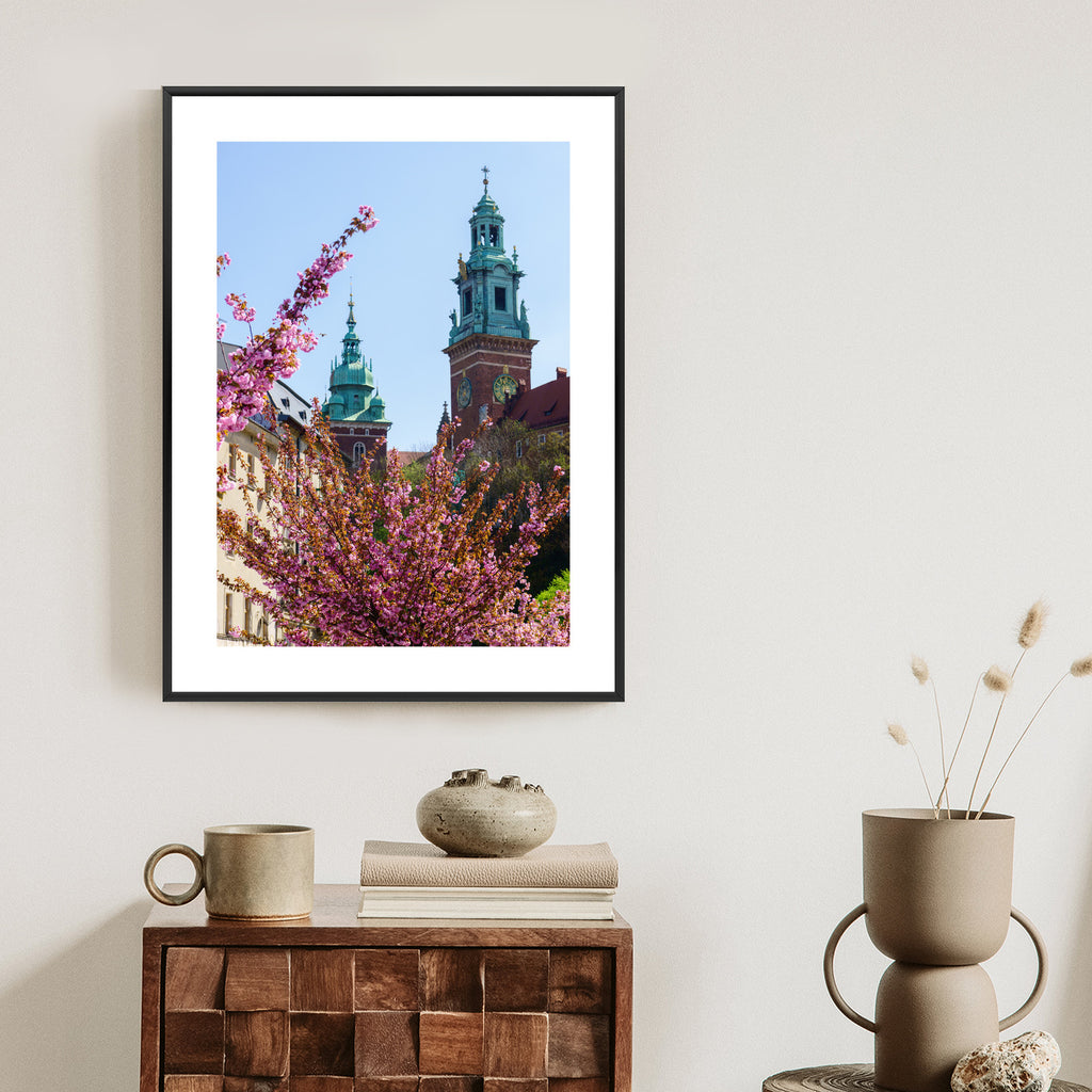 Plakat Wieże Katedry Wawelu Kraków Rama Aluminiowa Kolor Czarny