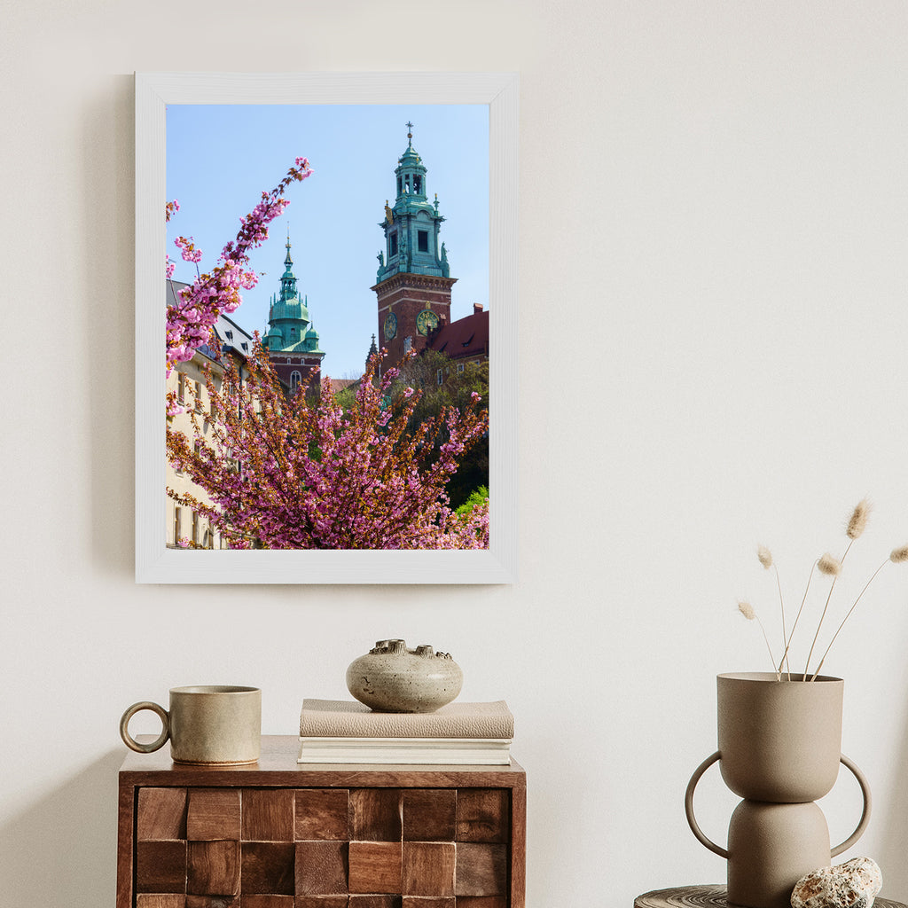 Plakat Wieże Katedry Wawelu Kraków Rama Aluminiowa Kolor Czarny