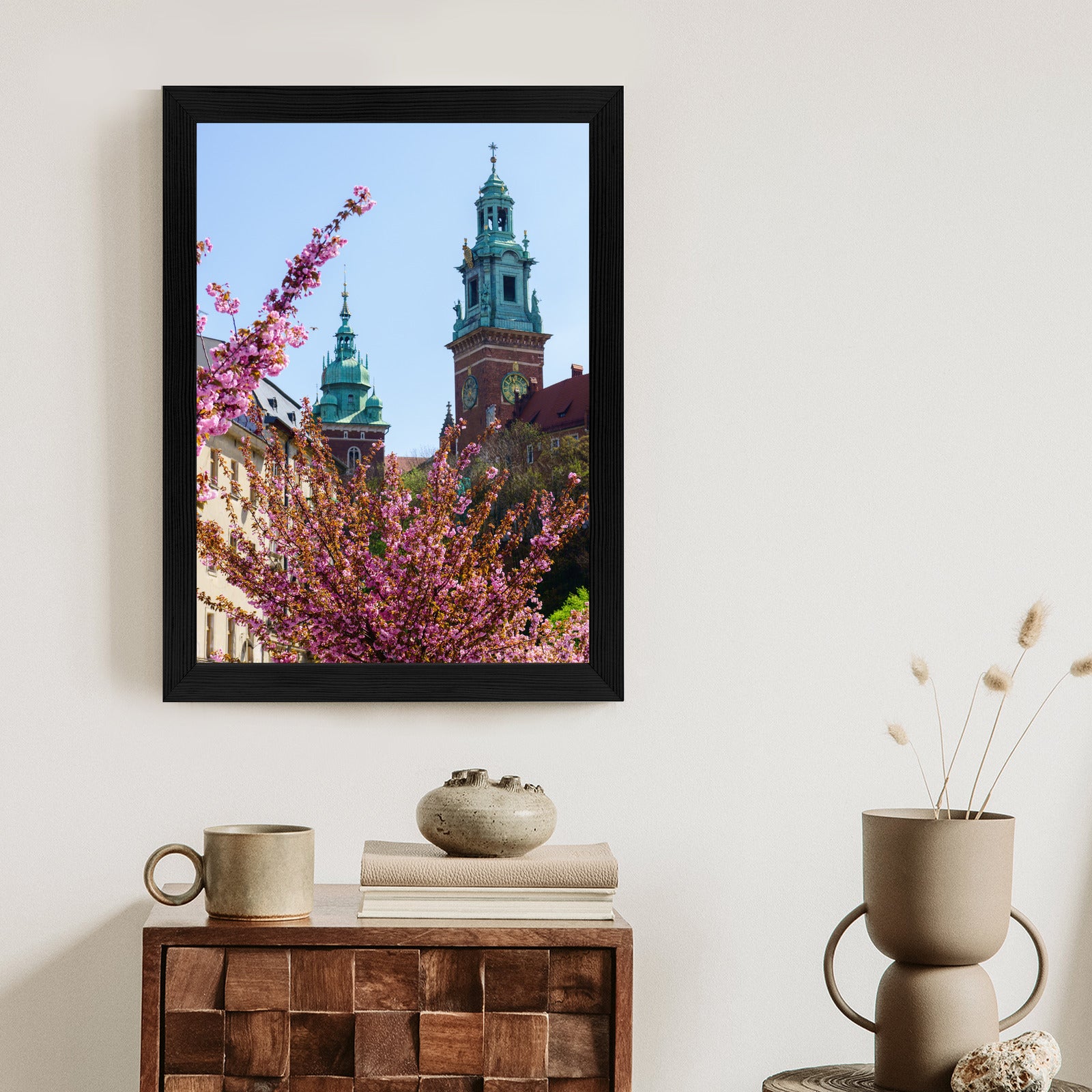 Plakat Wieże Katedry Wawelu Kraków Rama Aluminiowa Kolor Czarny