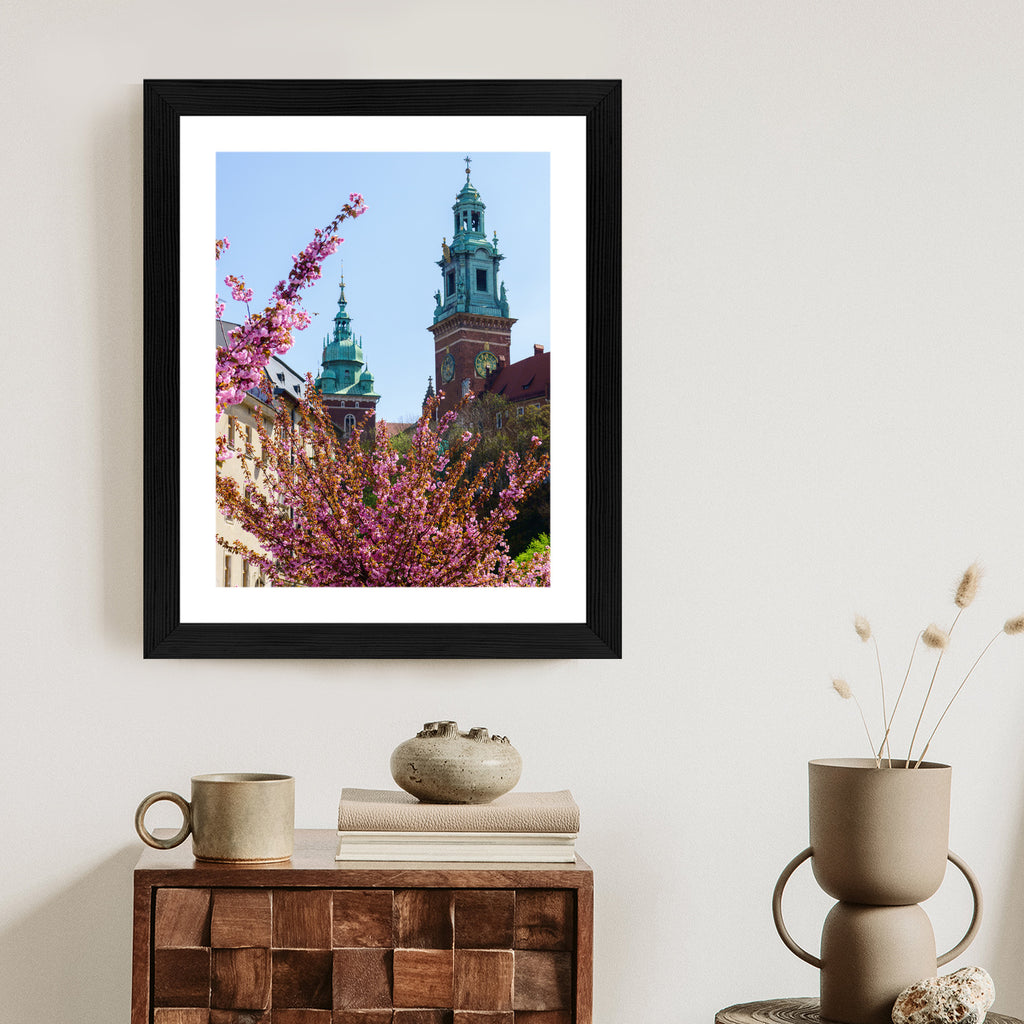 Plakat Wieże Katedry Wawelu Kraków Rama Aluminiowa Kolor Czarny