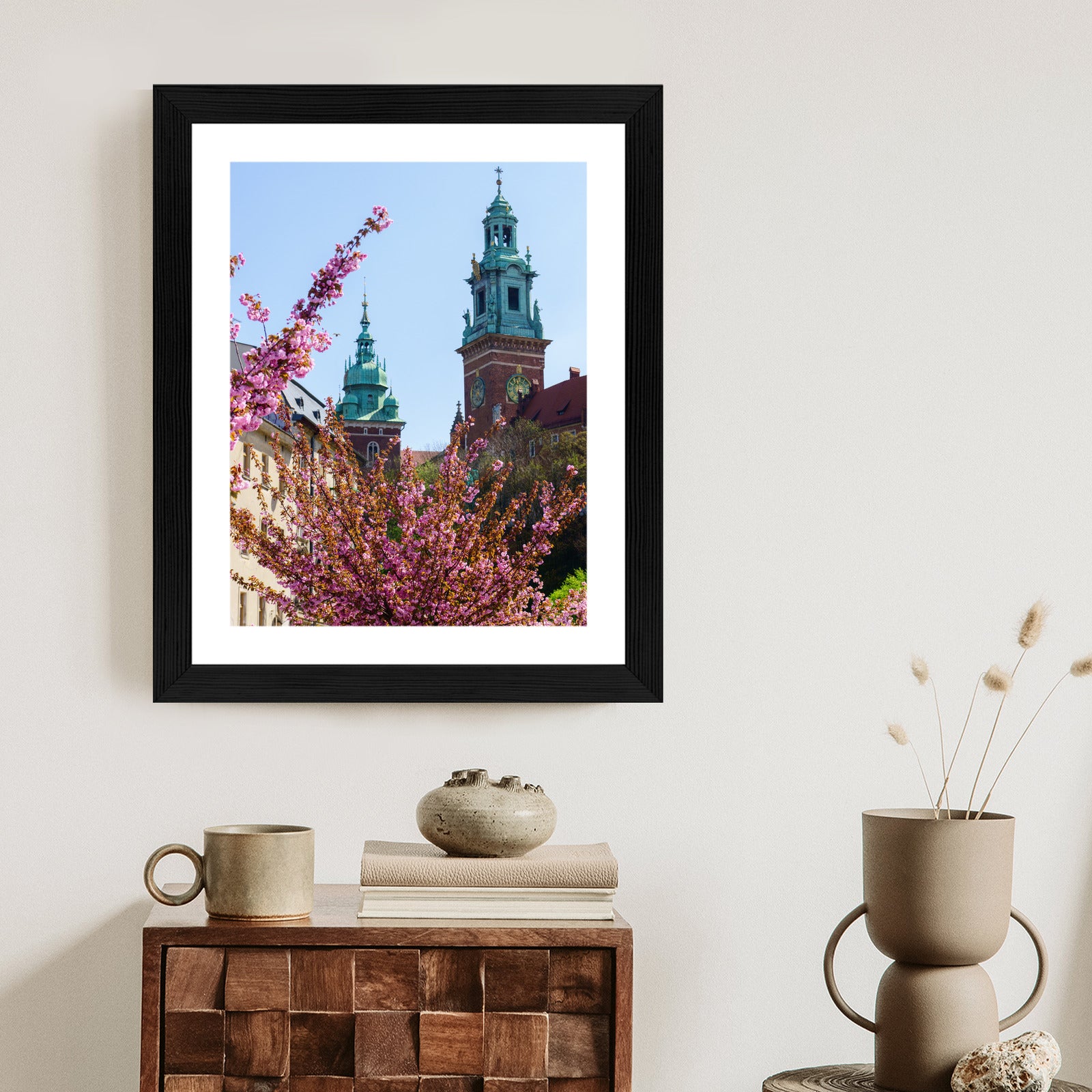 Plakat Wieże Katedry Wawelu Kraków Rama Aluminiowa Kolor Czarny