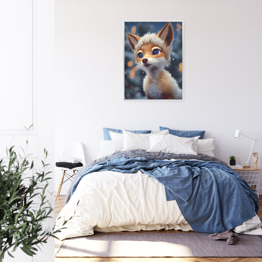 Plakat Młody Lisek W Śniegu