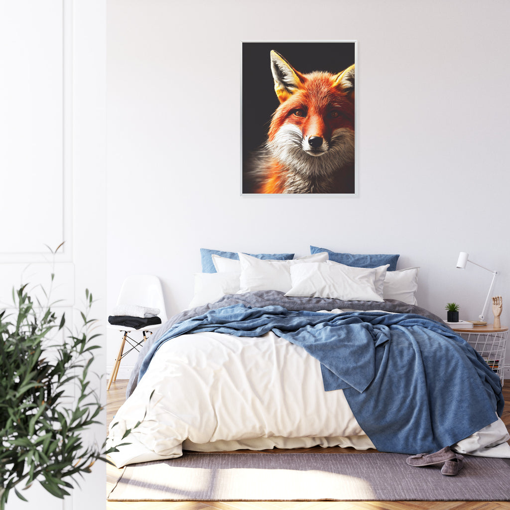 Plakat Realistyczny Portret Lisa Rama Drewniana Z Passe-Partout Kolor Naturalny