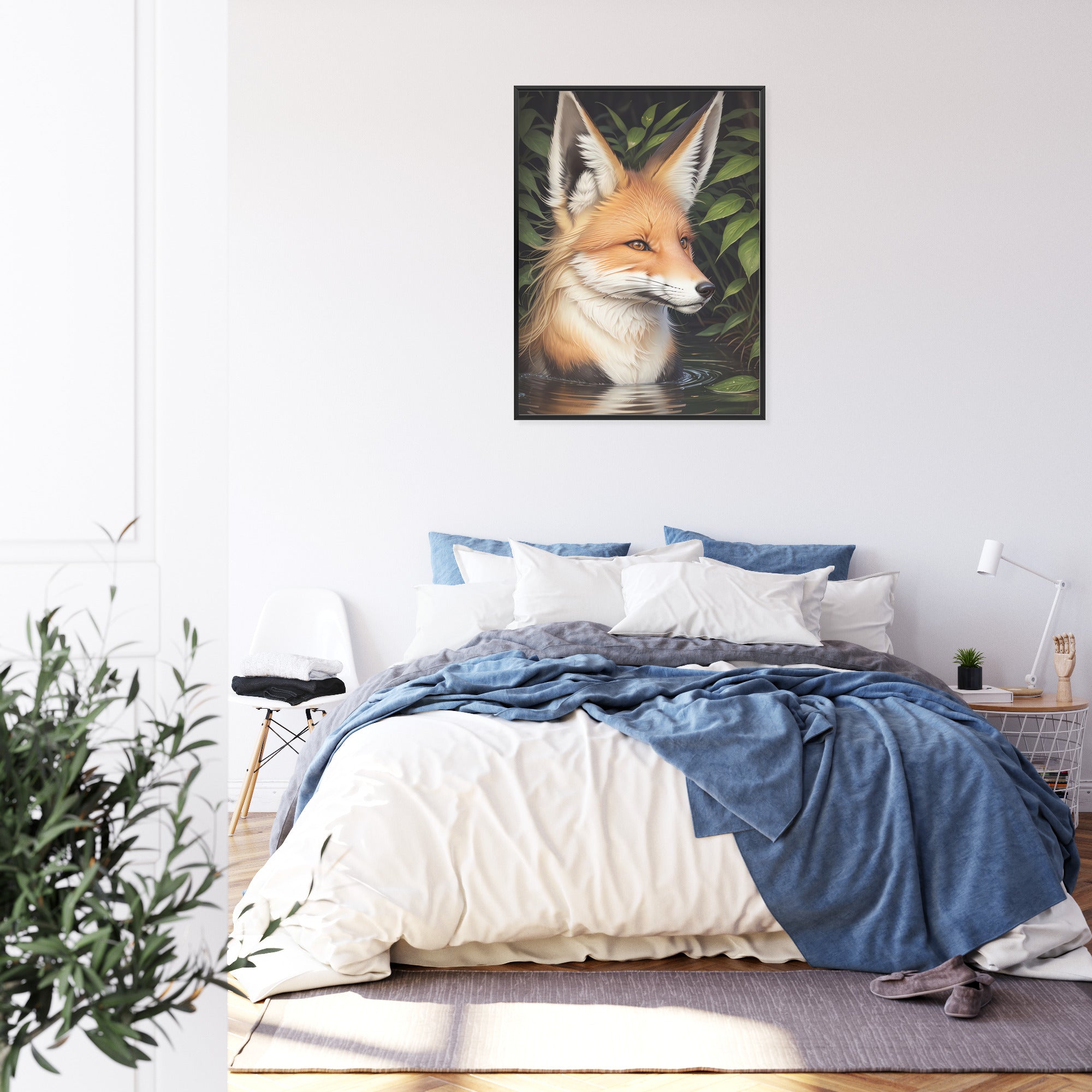 Plakat Portret Lisa W Wodzie Rama Drewniana Z Passe-Partout Kolor Naturalny