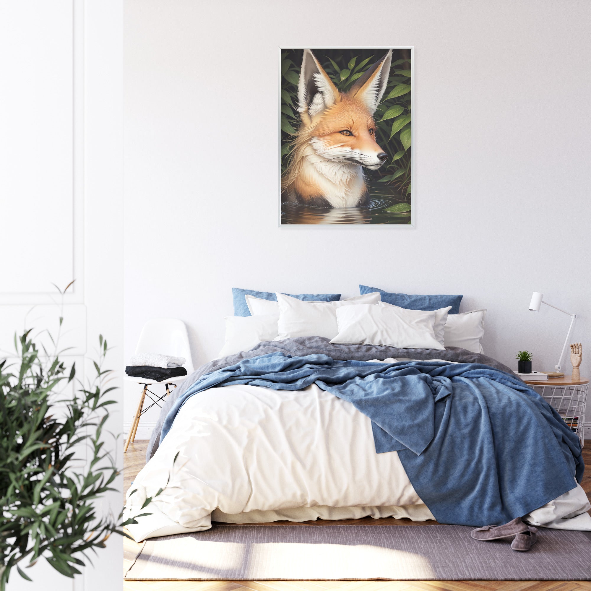 Plakat Portret Lisa W Wodzie Rama Drewniana Z Passe-Partout Kolor Naturalny
