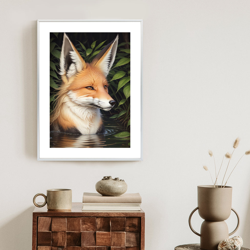 Plakat Portret Lisa W Wodzie Rama Drewniana Z Passe-Partout Kolor Naturalny