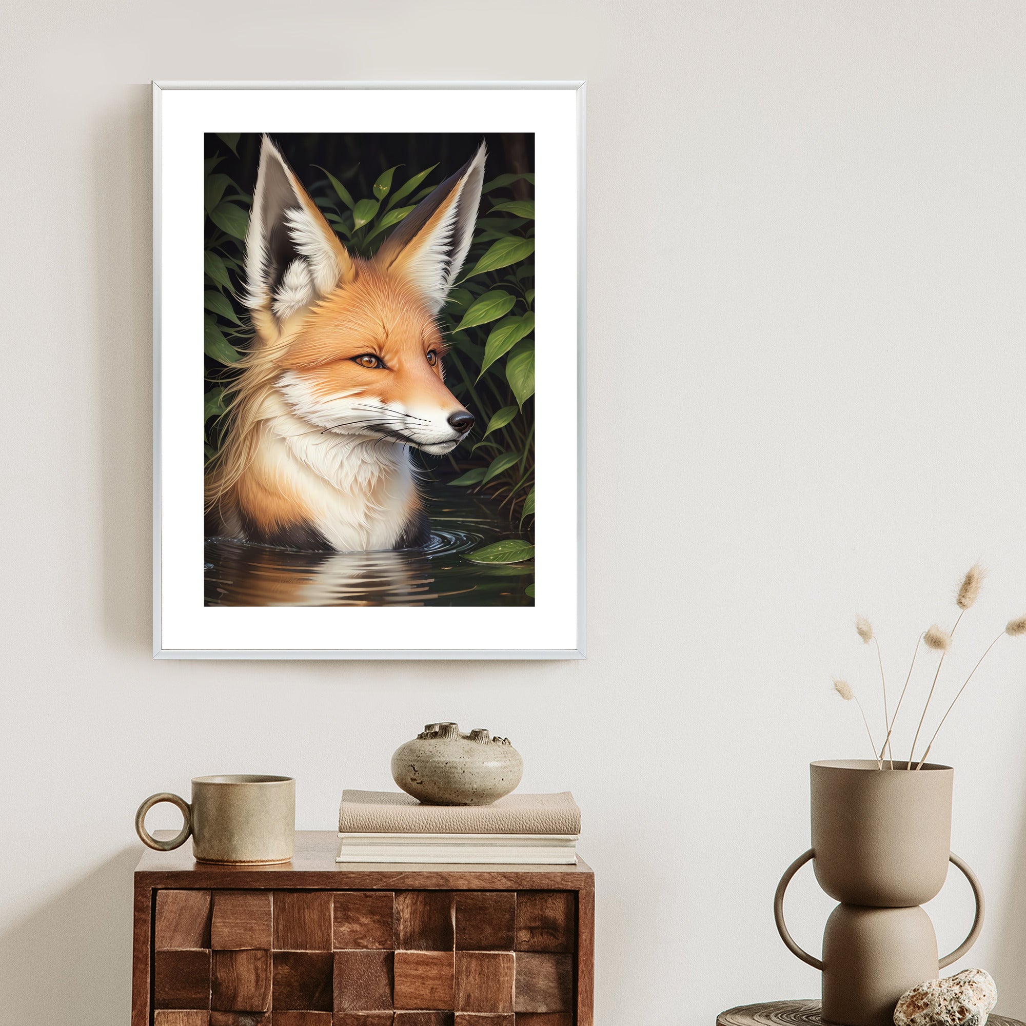 Plakat Portret Lisa W Wodzie Rama Drewniana Z Passe-Partout Kolor Naturalny
