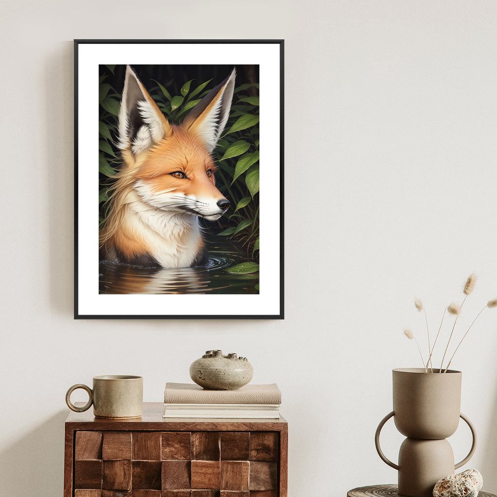 Plakat Portret Lisa W Wodzie Rama Drewniana Z Passe-Partout Kolor Naturalny