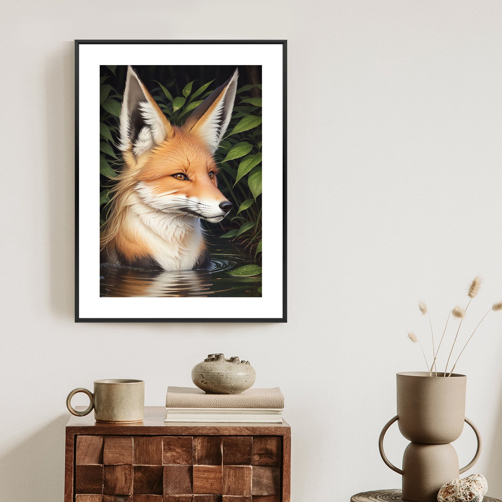 Plakat Portret Lisa W Wodzie Rama Drewniana Z Passe-Partout Kolor Naturalny