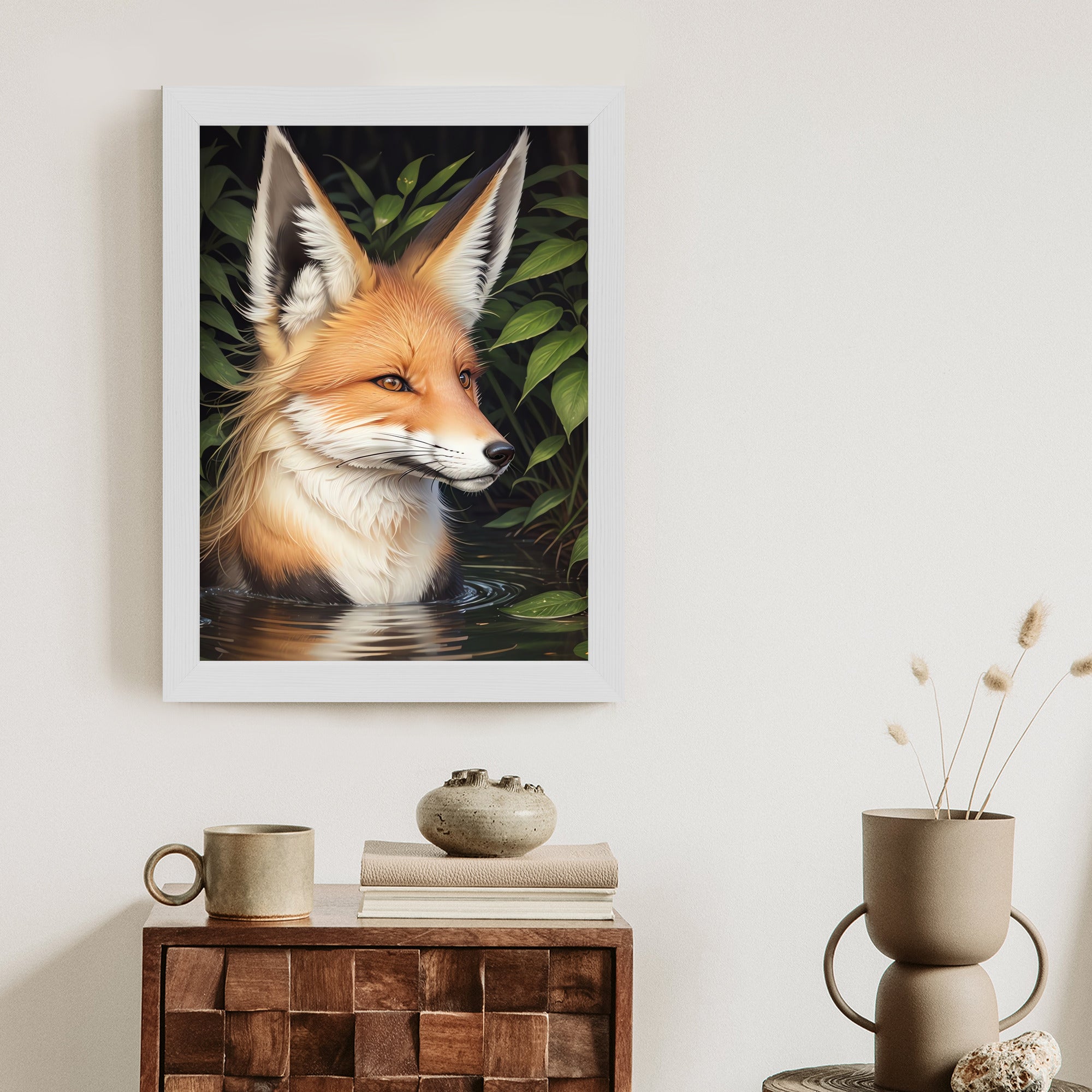 Plakat Portret Lisa W Wodzie Rama Drewniana Z Passe-Partout Kolor Naturalny