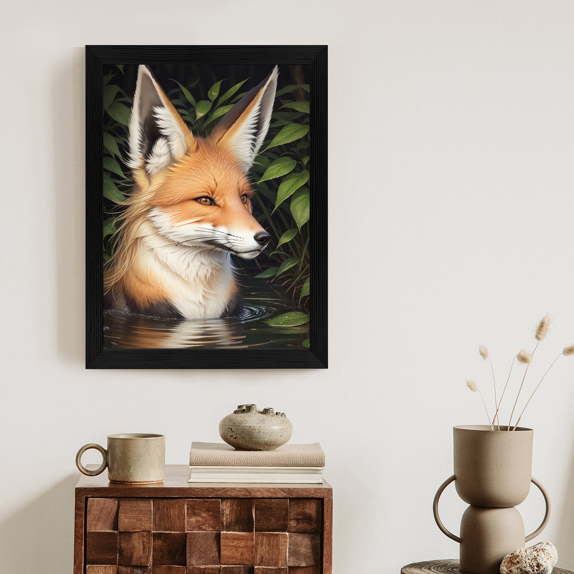 Plakat Portret Lisa W Wodzie Rama Drewniana Z Passe-Partout Kolor Naturalny