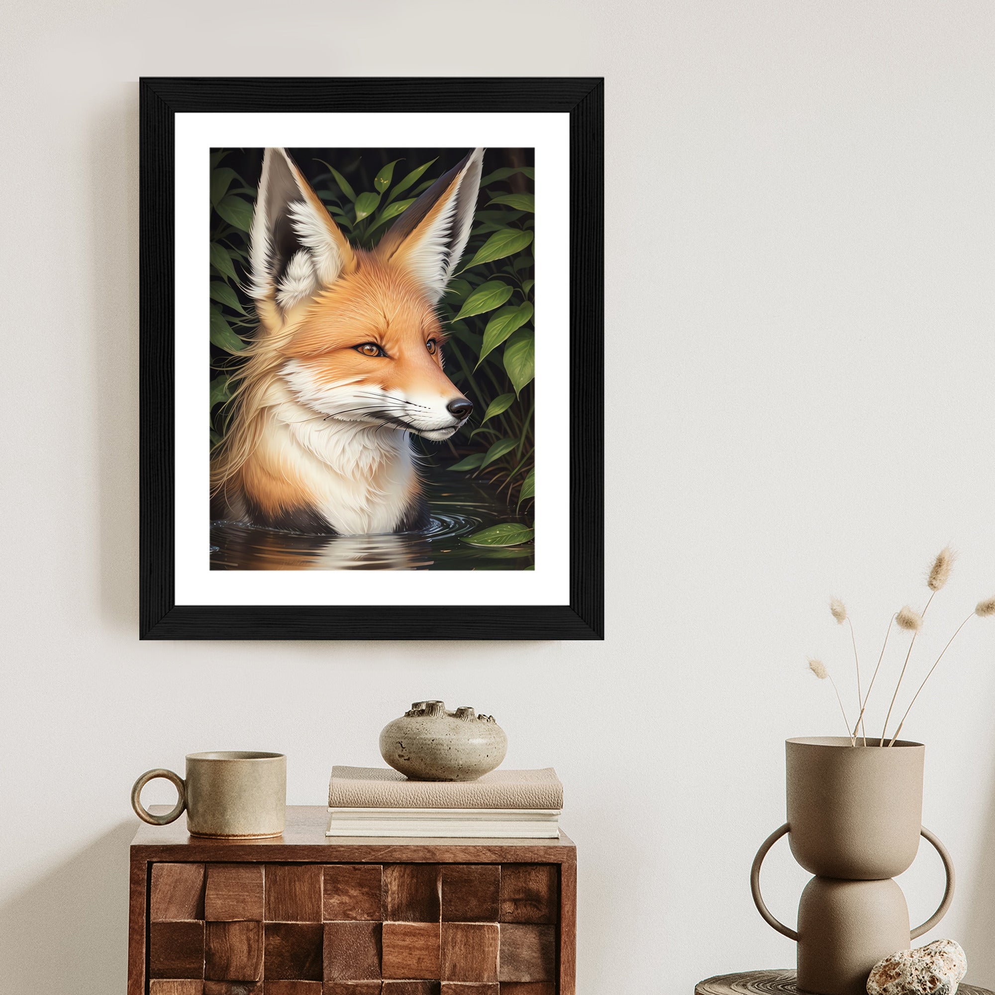 Plakat Portret Lisa W Wodzie Rama Drewniana Z Passe-Partout Kolor Naturalny