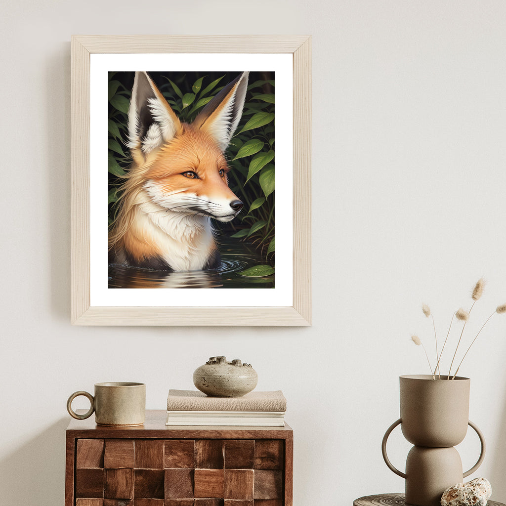 Plakat Portret Lisa W Wodzie Rama Drewniana Z Passe-Partout Kolor Naturalny