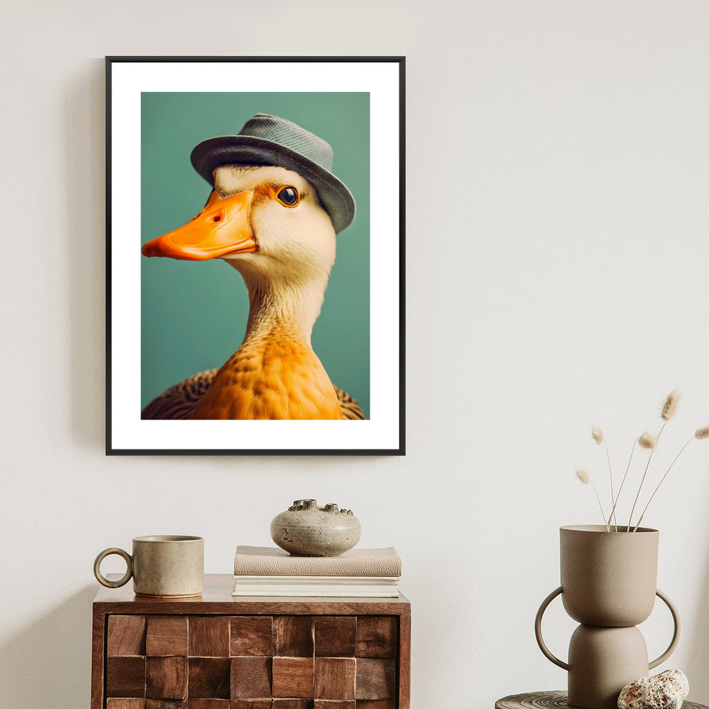 Plakat Kaczka Z Kapeluszem
