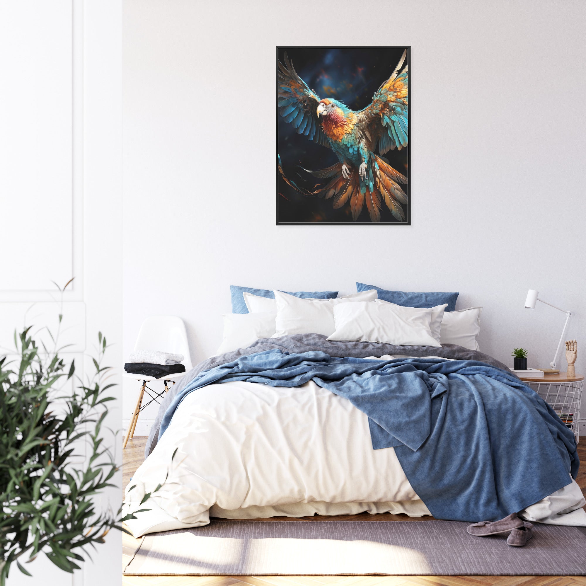 Plakat Kolorowa Papuga Z Rozpostartymi Skrzydłami