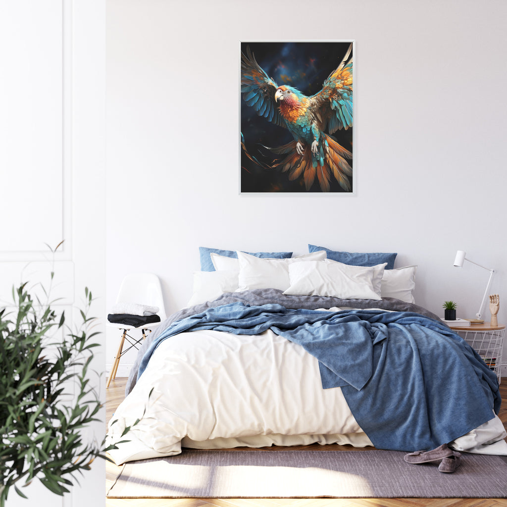 Plakat Kolorowa Papuga Z Rozpostartymi Skrzydłami