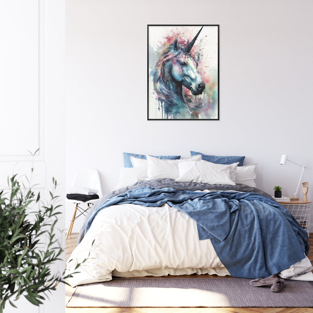 Plakat Pastelowa Akwarela Z Jednorożcem