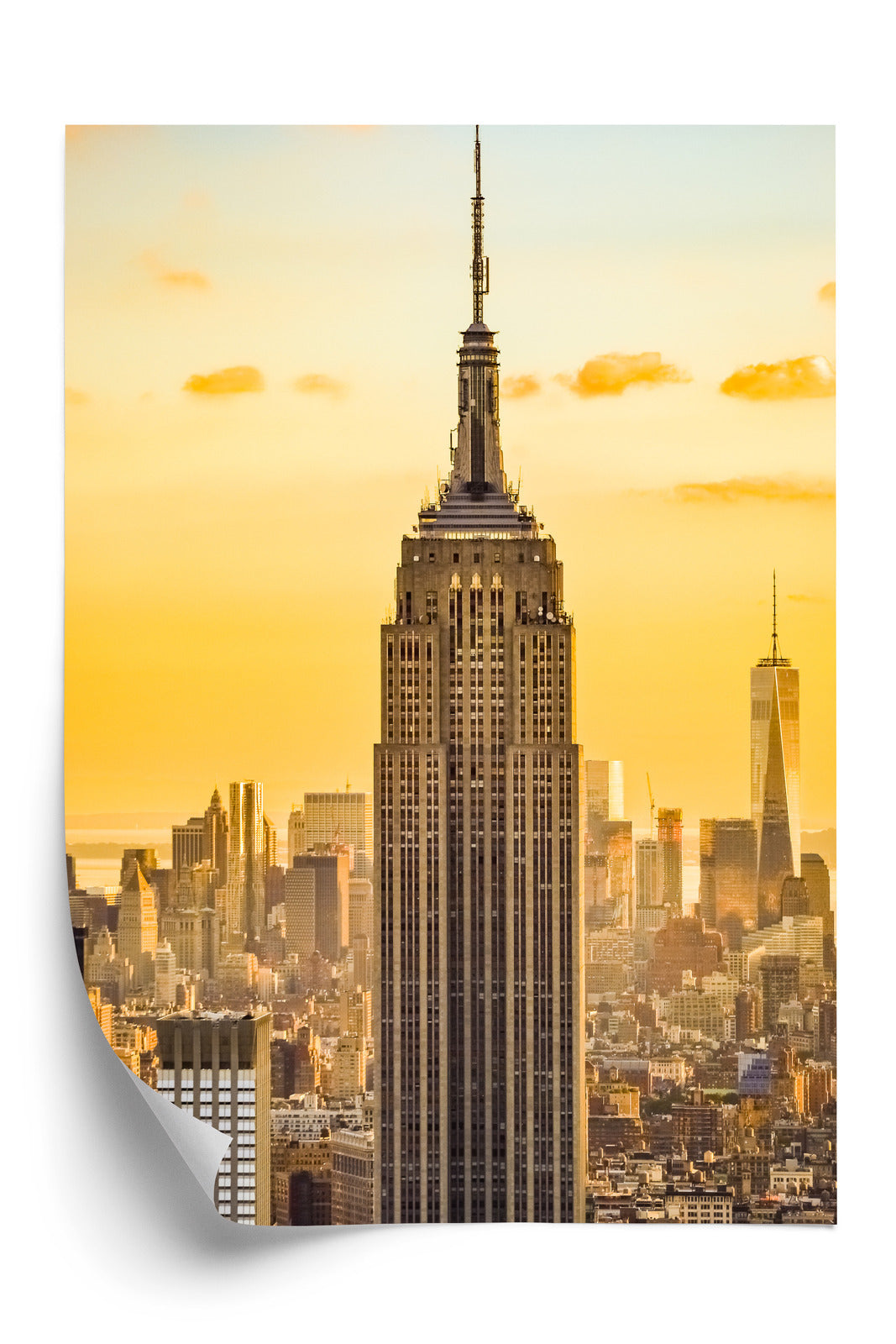 Plakat Nyc Top Of The Rock O Zachodzie Słońca Rama Aluminiowa Kolor Czarny
