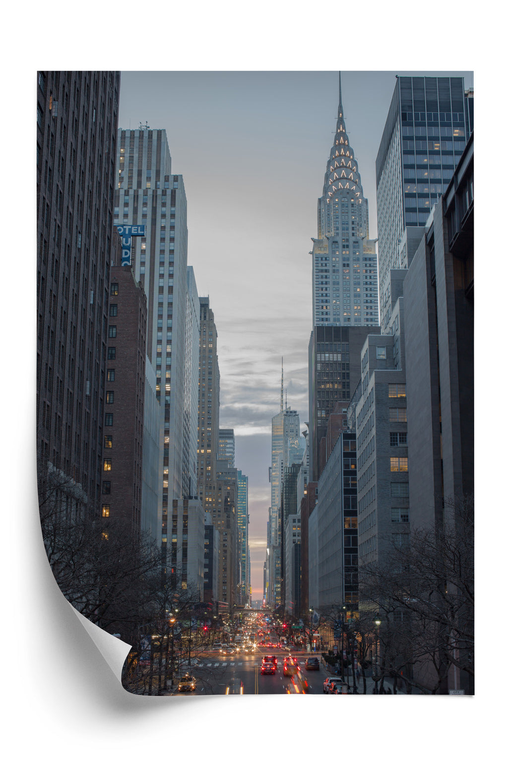 Plakat Widok Na Ulicę 42 Na Manhattanie Rama Aluminiowa Kolor Czarny