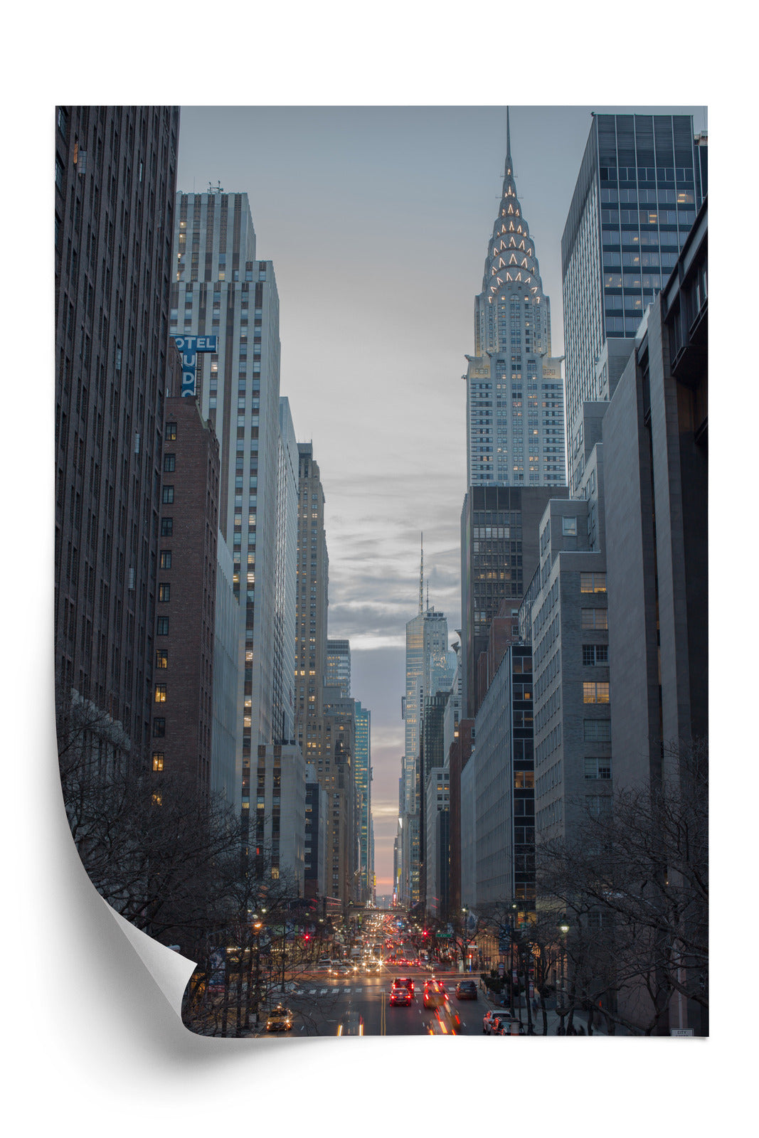 Plakat Widok Na Ulicę 42 Na Manhattanie Rama Aluminiowa Kolor Czarny
