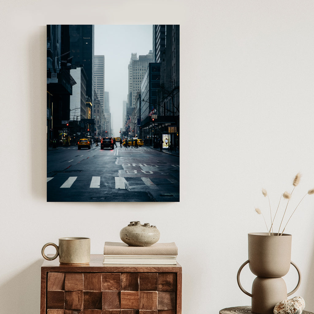 Plakat Mglisty Nowy Jork O Poranku Rama Aluminiowa Kolor Czarny