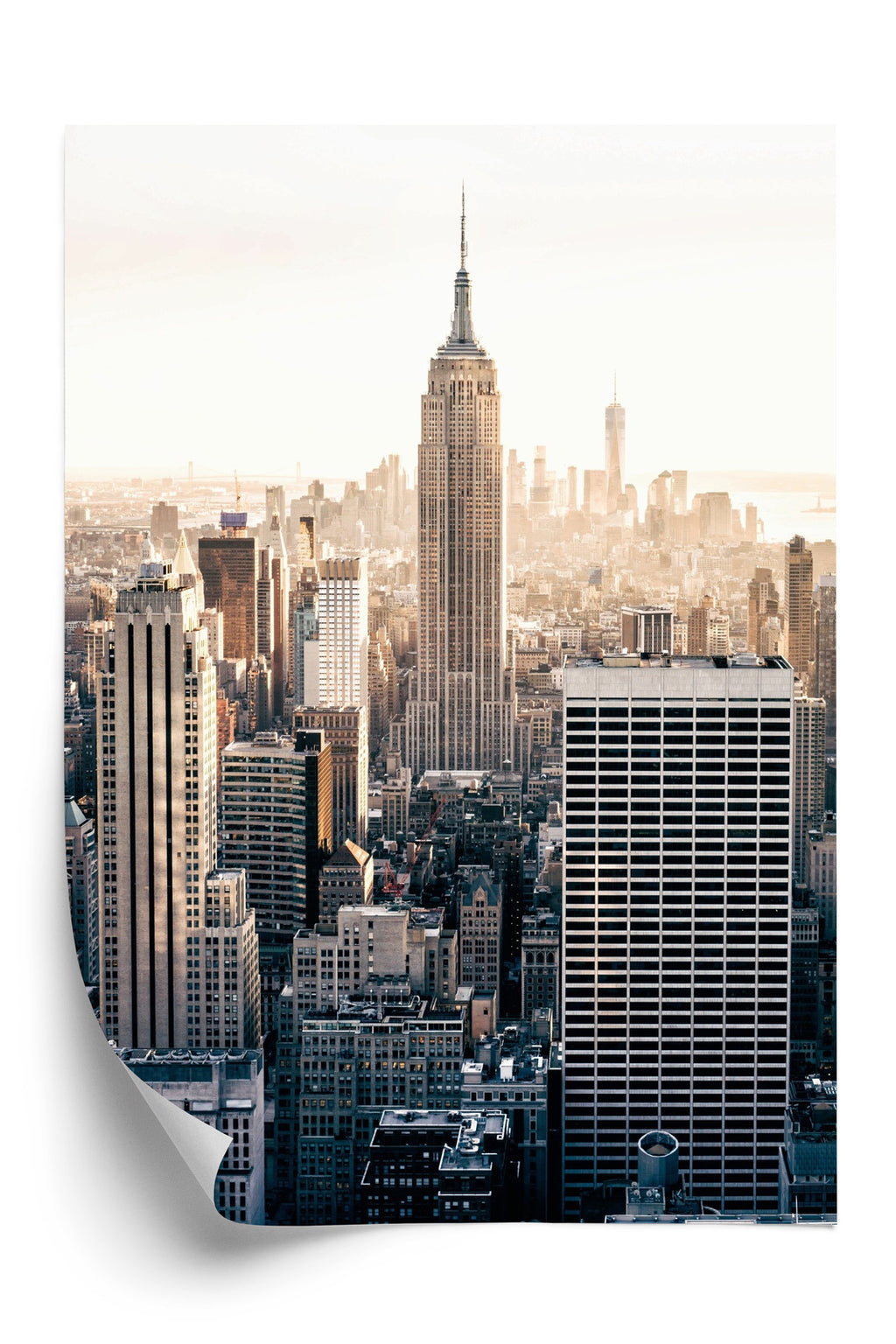 Plakat Nyc Widok Na Wieżowce O Poranku Rama Aluminiowa Kolor Czarny