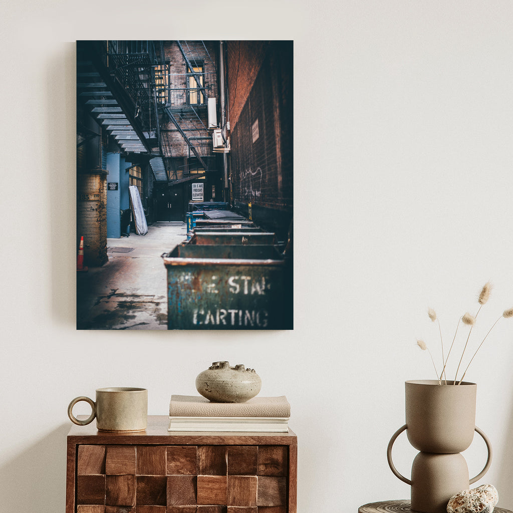 Plakat Uliczka Architektura W Nowym Jorku Rama Aluminiowa Kolor Czarny