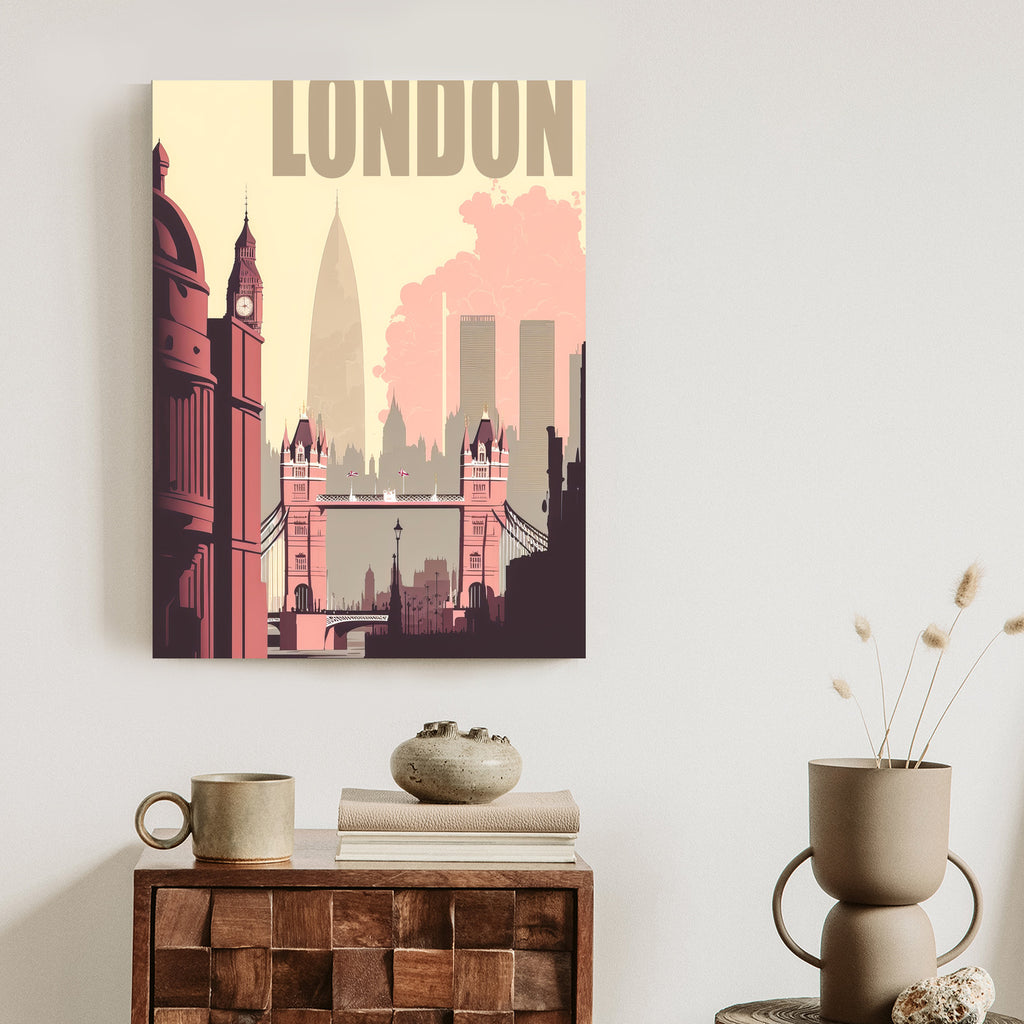 Plakat Londyn W Stylu Retro Ilustracja