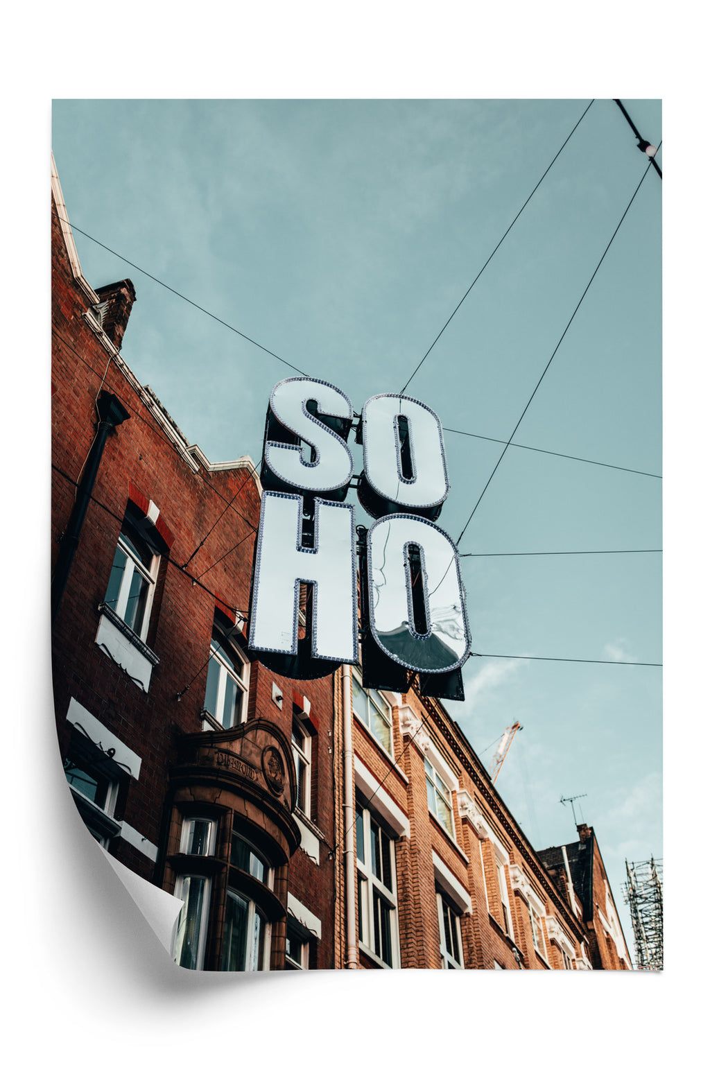 Plakat Znak Soho Na Londyńskiej Ulicy Rama Aluminiowa Kolor Czarny