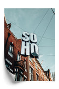 Plakat Znak Soho Na Londyńskiej Ulicy Rama Aluminiowa Kolor Czarny