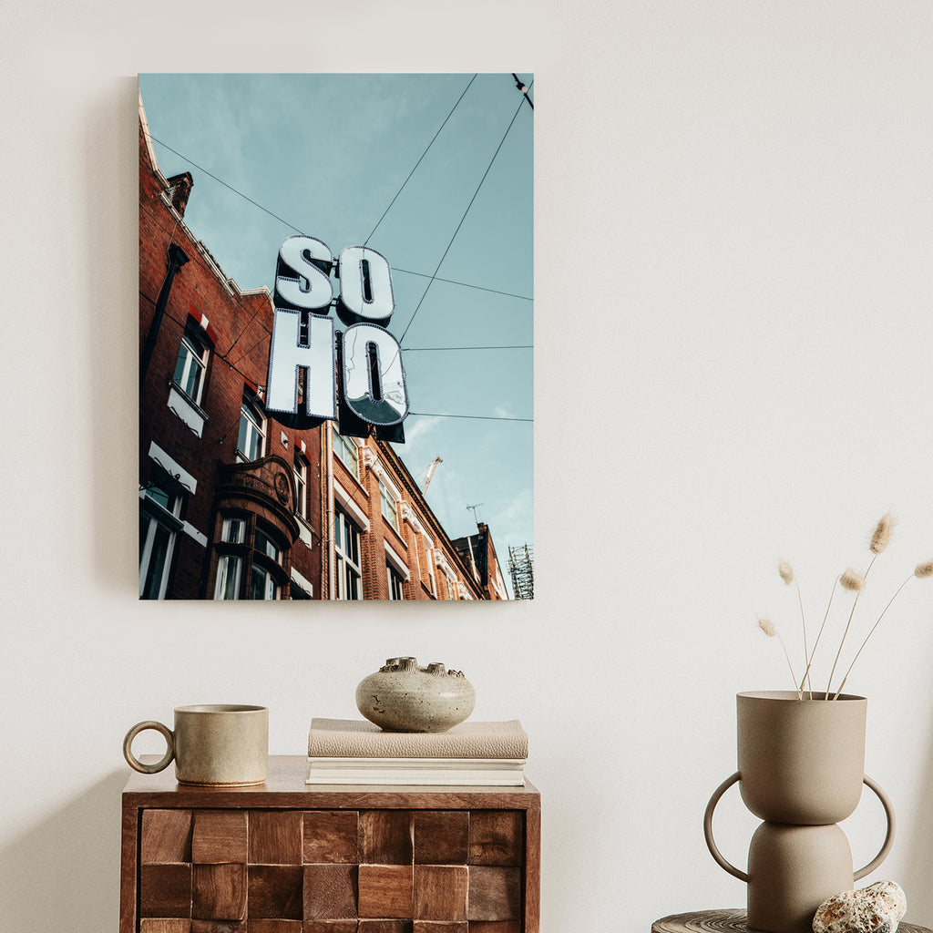 Plakat Znak Soho Na Londyńskiej Ulicy Rama Aluminiowa Kolor Czarny