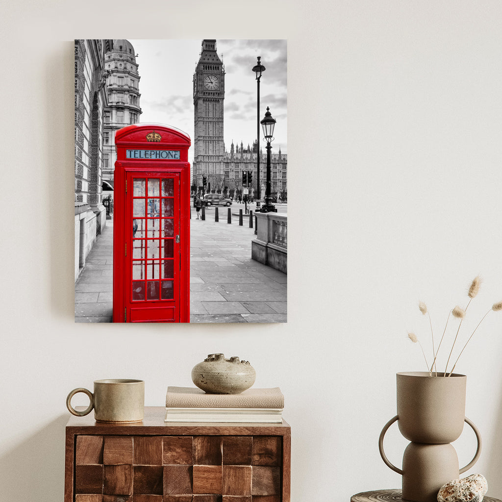 Plakat Czerwona Budka Telefoniczna Z Big Benem W Tle Rama Aluminiowa Kolor Czarny