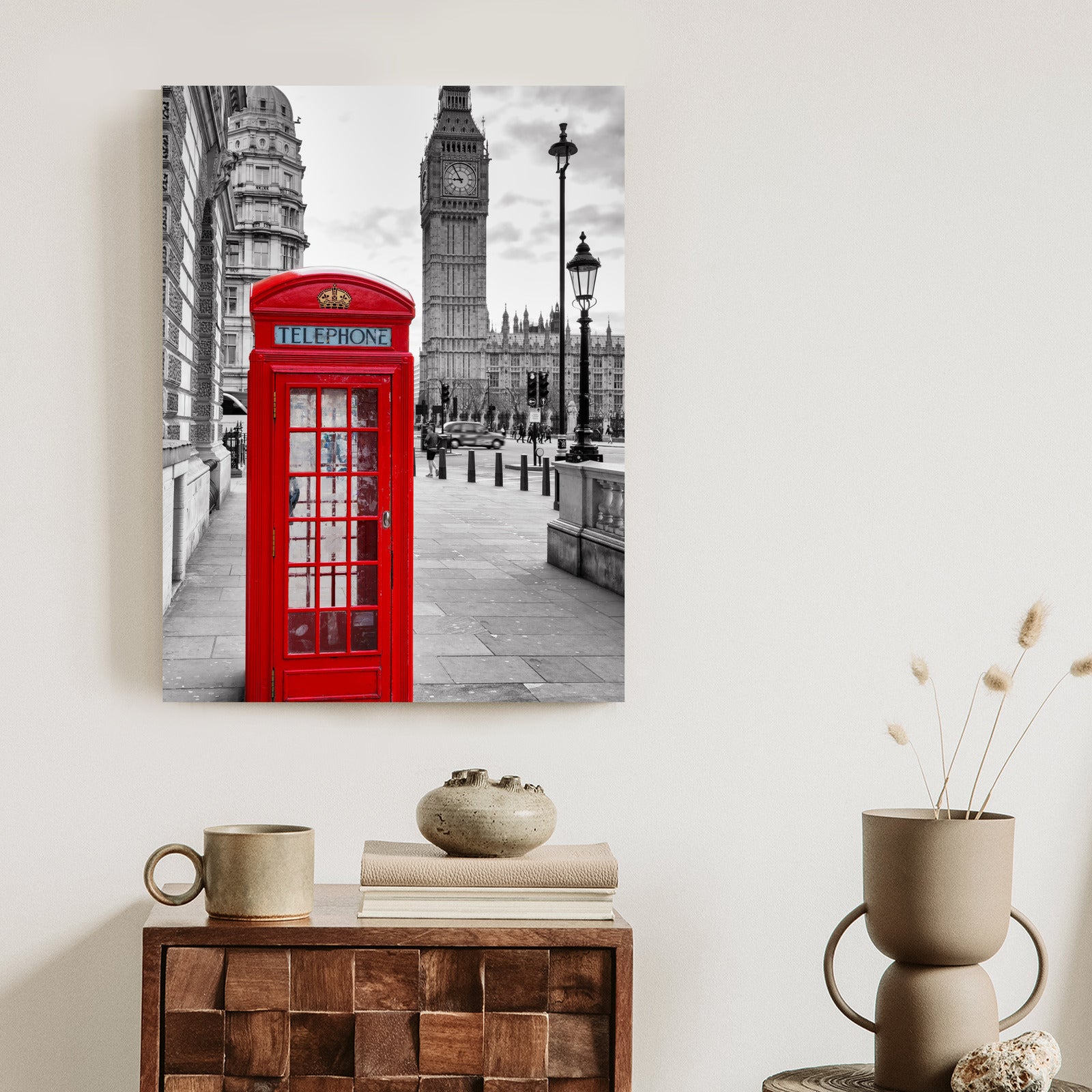 Plakat Czerwona Budka Telefoniczna Z Big Benem W Tle Rama Aluminiowa Kolor Czarny