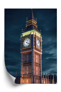 Plakat Londyński Big Ben Nocą Rama Aluminiowa Kolor Czarny