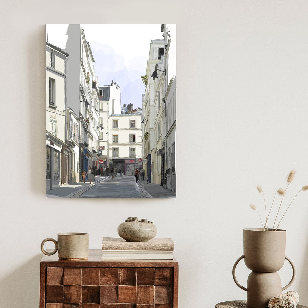 Plakat Uliczka Przy Montmartre W Paryżu