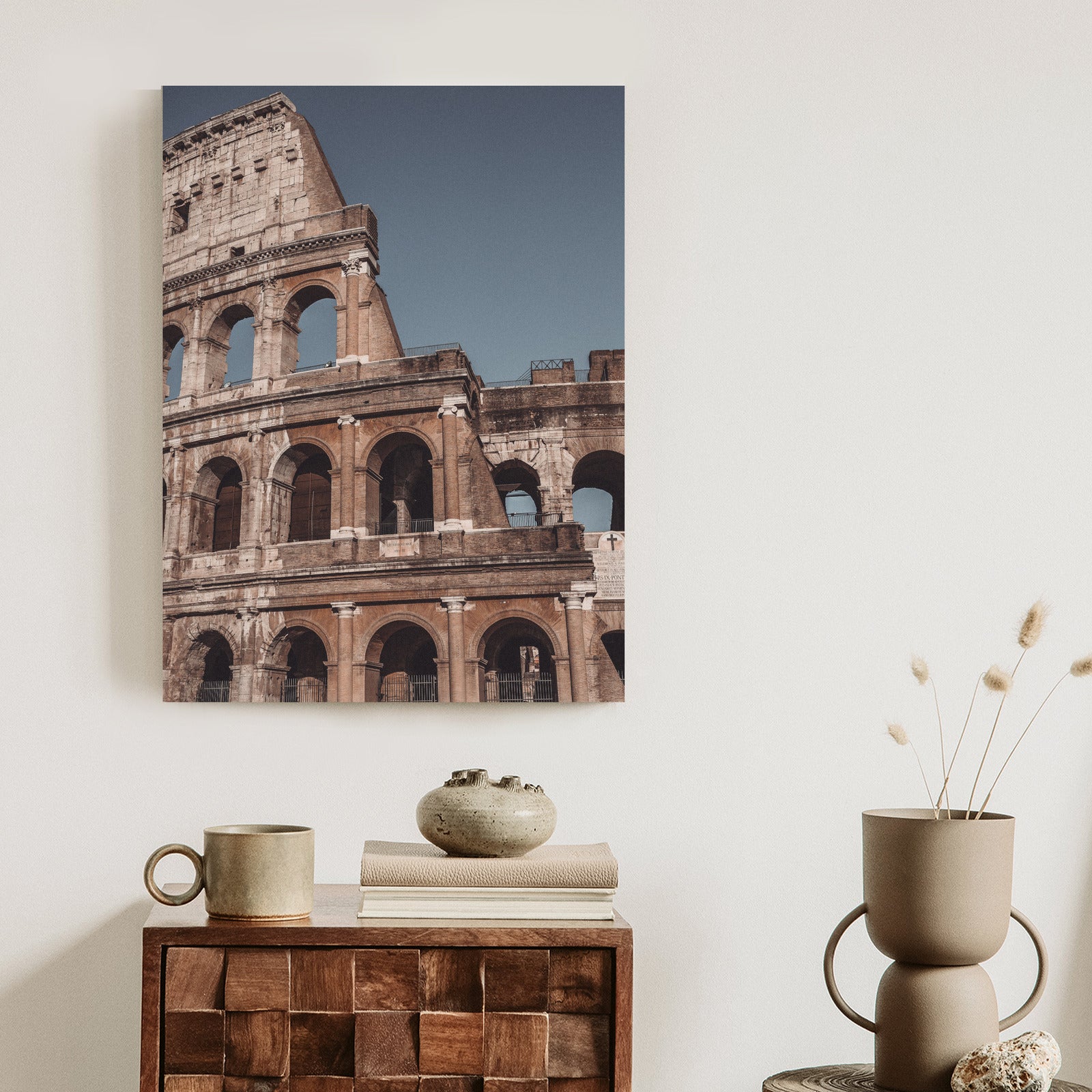 Plakat Architektura Koloseum Na Tle Błękitnego Nieba Rama Aluminiowa Kolor Czarny