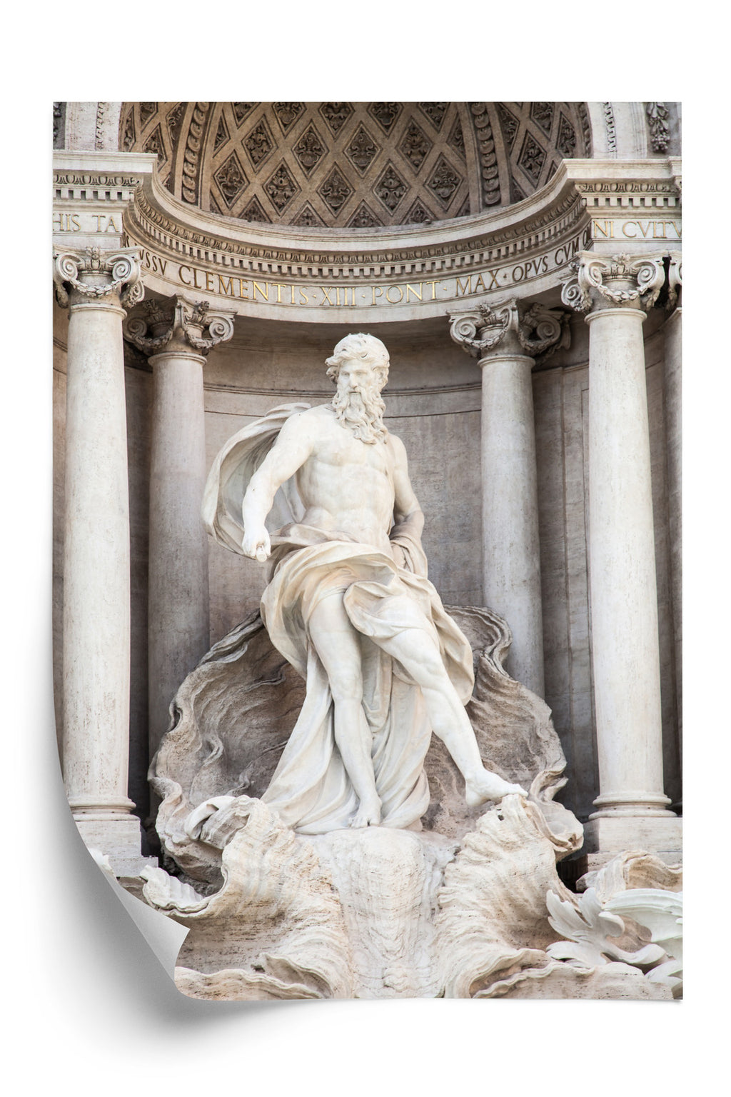 Plakat Architektura Najpiękniejszej Fontanny Di Trevi W Rzymie Rama Aluminiowa Kolor Czarny
