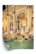 Plakat Fontanna Di Trevi W Rzymie Nocą Rama Aluminiowa Kolor Czarny