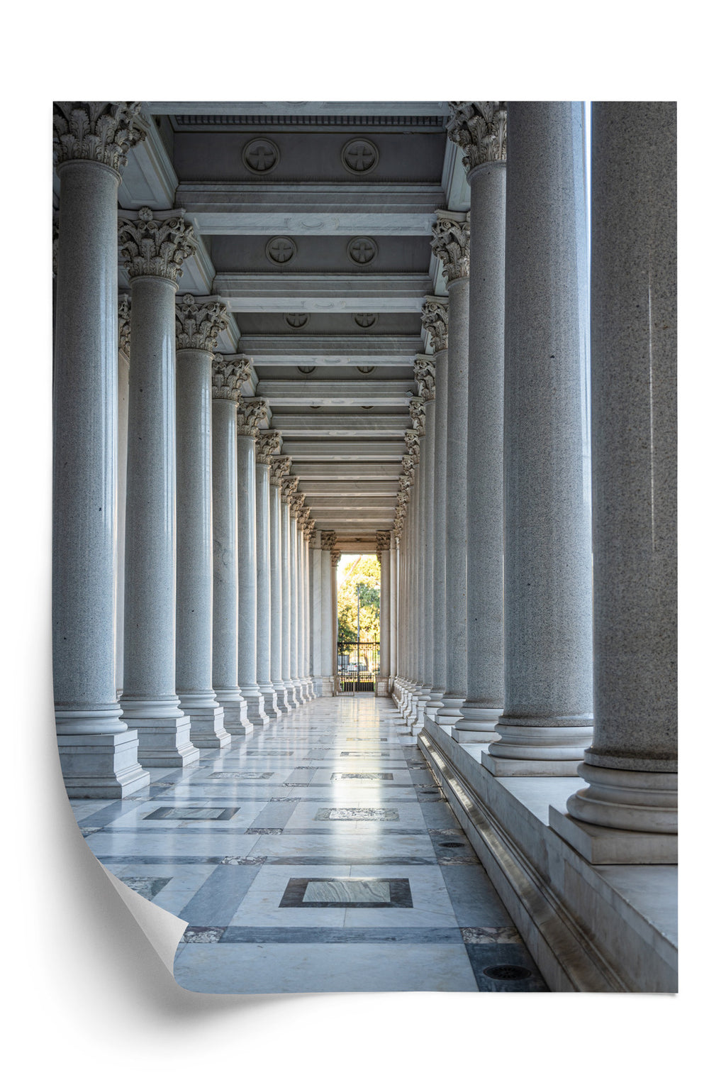 Plakat Rzymska Architektura Kolumny Rama Aluminiowa Kolor Czarny