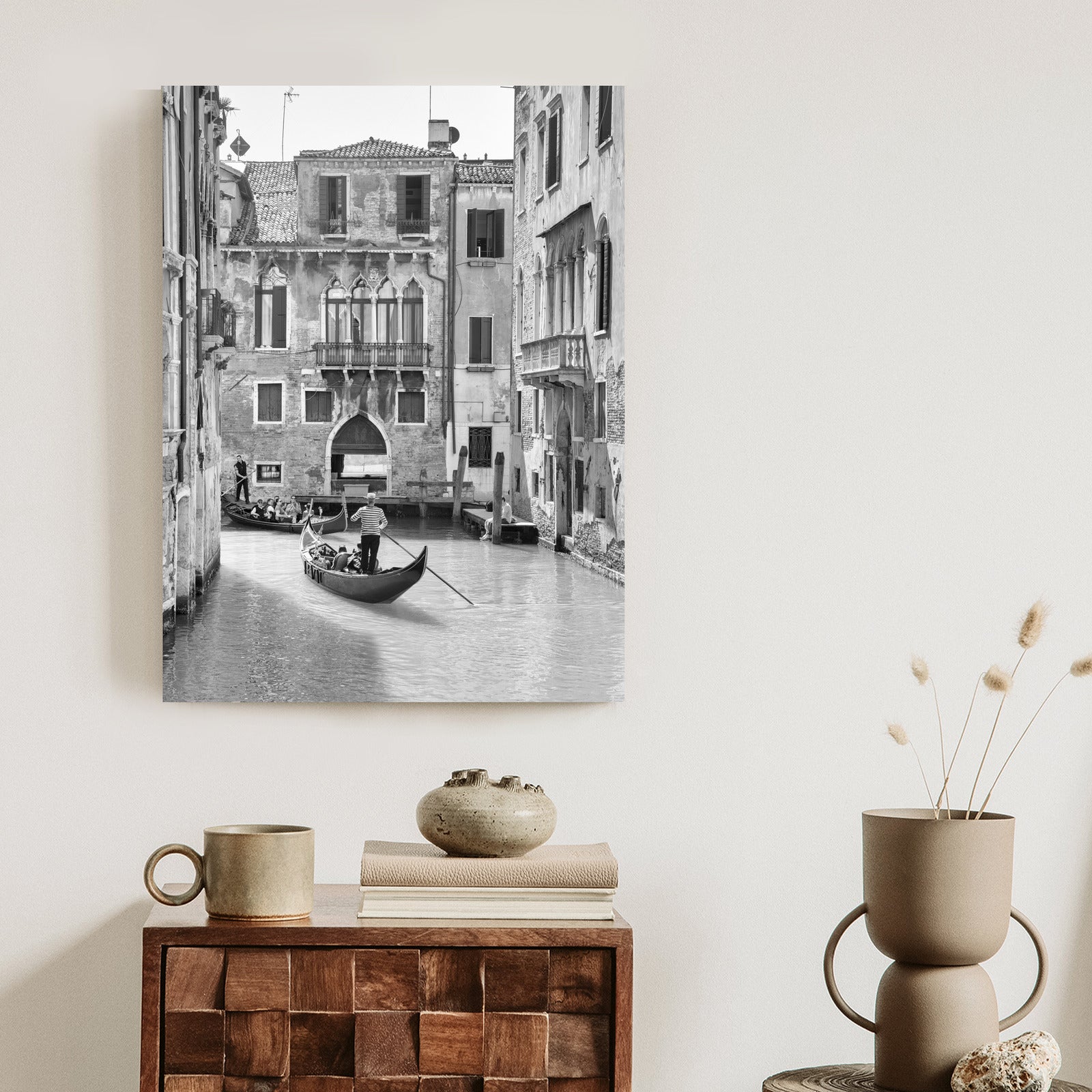 Plakat Wenecka Podróż Gondolą Rama Aluminiowa Kolor Czarny