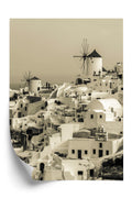 Plakat Typowa Architektura W Greckim Miasteczku Oia Rama Aluminiowa Kolor Czarny