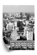 Plakat Czarno Biała Warszawa Z Lotu Ptaka Rama Aluminiowa Kolor Czarny