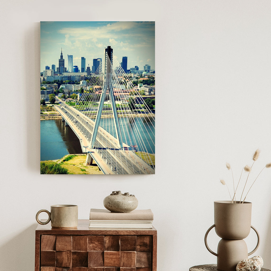 Plakat Most Nad Rzeką Wisła W Warszawie Rama Aluminiowa Kolor Czarny