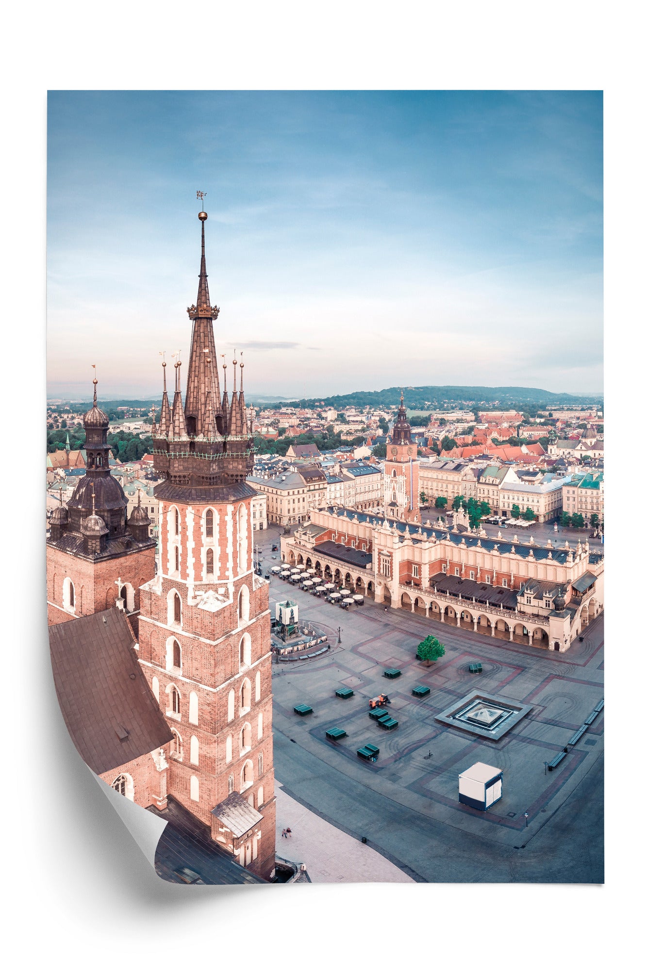 Plakat Widok Na Krakowski Rynek Z Lotu Ptaka Rama Aluminiowa Kolor Srebrny