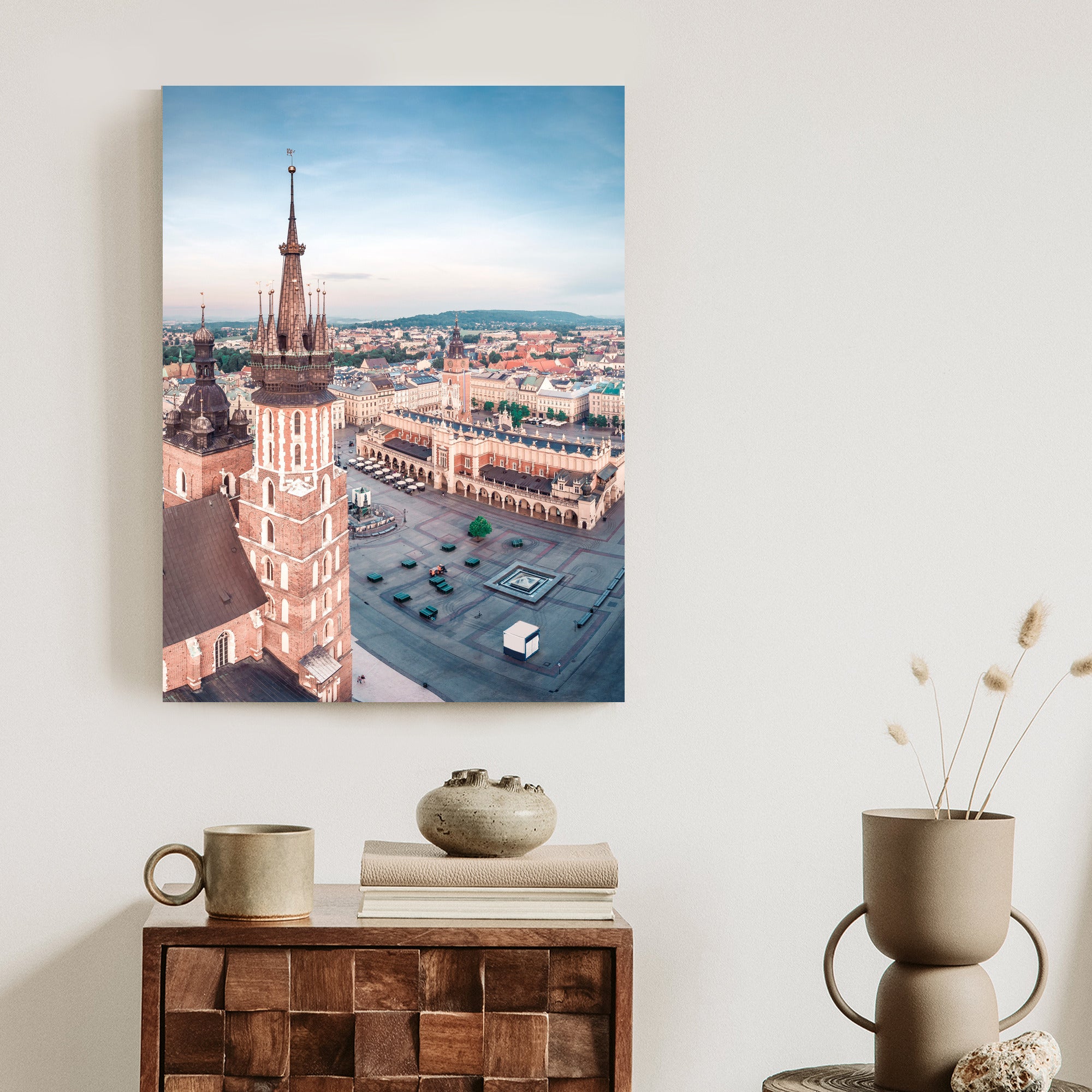Plakat Widok Na Krakowski Rynek Z Lotu Ptaka Rama Aluminiowa Kolor Srebrny