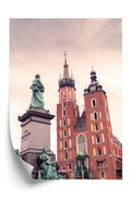 Plakat Pomnik Adama Mickiewicza Przed Kościołem Mariackim W Krakowie Rama Aluminiowa Kolor Czarny